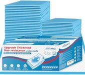 BIGGMED Tear-Resistant Incontinence Bed Pads 40'' x 36'' (50 Count) with 125 Gram Heavy Duty Disposable Underpads Chucks Pads for Adults, Kids & Elderly | Protection Pads for Bed, Sofa, and Chair