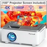 5G WIFI Bluetooth Projector with 10