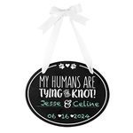 Pearhead Pet Wedding Announcement Chalkboard, My Humans are Tying The Knot!