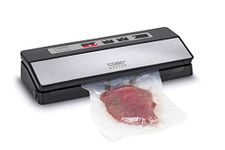 CASO VR 390 Advanced Vacuum Sealer with Up to 75 Non-Stop Vacuum Sealer Operations, Adjustable Vacuum Force, Removable Vacuum Chamber, Stainless Steel Front, with 10 Film Bags