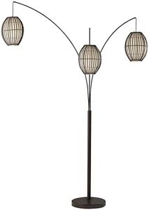 Adesso 4026-26 Maui Arc Lamp, 82 in, 3x60W Incandescent,13 CFL, Antique Bronze, 1 Floor Lamp