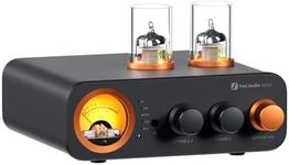 Fosi Audio MC331 Tube Integrated Amplifier with DAC, 2 Channel Home Audio Stereo Power Amp for HiFi Bookshelf Speakers/3.5mm Headphones, Vintage VU Meter Preamp with Bluetooth and USB/Opt/Coax/RCA