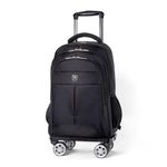 diwolor Travel Rolling Backpack Airline Approved,360° Rotating Laptop Backpack With 4 Wheels,Carry on Luggage Fit 15.6 Inch Laptop, black, 18 Inches, Rolling Backpack