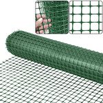 Garden Fence Barrier for Dogs,1x20m Snow Fence Plastic Mesh Fencing Roll [Heavy Duty] Safety Temporary Fencing,Garden Mesh Border Fence Reusable for Yard Vegetable Poultry Rabbit Chicken-Green