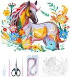 Uniquilling Quilling Kit, Paper Quilling Kits, 16 * 20-in Horse Paper Filigree Kits with Quilling Tools& Using Manual, DIY Quilling Artwork Modern Wall Art for Living Room