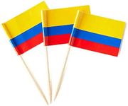 Colombia Flag Colombian Small Toothpick Mini Stick Flags Decorations (100 pcs)