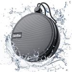 comiso C12 IPX7 Waterproof Shower Speaker, Portable Small Bluetooth Speaker Support TF Card, Bluetooth Speaker with Loud HD Sound and Robust Bass for Hiking/Camping/Kayak/Canoe/Beach/Gift (Upgrade)