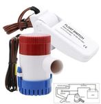 Asian Pumps & Machineries Boat Bilge Water Pump 12 V 1100 GPH Electric Marine Bilge Pump and Automatic Boat Bilge Pump Float Switch for 12 V 24 V 32 V for Boats (2 Piece Combo)