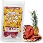 Bezerky Jerky Authentic American Ham, Keto-Friendly, Made with Premium Meat, Pineapple Jerky, All-Natural, Non-GMO & Gluten-Free, On the Go High Protein Snack, 3.3 Oz (Pack of 1)