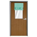 WdFour Side Door Curtains for Door Window, Room Darkening Solid Color Door Window Covering for Glass Door, Front Door Sidelight Curtain Tie up Shade 18W x 42L Inches, 1 Panel, Aqua.