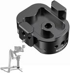 NEEWER Battery Handle Base Compatible with DJI RS4 RS4 Pro RS3 RS3 Pro RS2, Arca Type Quick Release Baseplate Base Accessory Mounting Bracket with QD Socket, 1/4" & 3/8" Threads, Cold Shoe, GA011