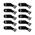 Scott Edward 10 Pcs Golf Club Head Covers for Irons Cuteness Basically Socks Shape Washable Durable Golf Club Head Protector Double Sided Knit for All Brands Callaway, Ping, Taylormade, Cobra Etc