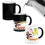 Ginjas Funny Gingerbread Man Novelty Heat Colour Changing Mug