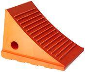 Checkers Impact-Absorbing Urethane Industrial Wheel Chock, Orange, 4.5 lbs, 11-Inch Length x 7.75-Inch Width x 8-Inch H