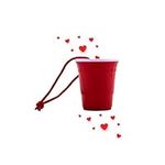 Red Cup Living Miniature Beverage Cup Christmas Ornament for Friends and Family in Tiny Classic Plastic Beer Cup Style - Set of 1 - Small Kitchen Ornaments for Christmas Tree Decor with Nylon Cord