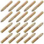 sourcing map M4 Hanger Bolts Length 1"(25mm) Double Headed Bolts Self-Tapping Screw 4mm Wood Joint Furniture Legs 20pcs