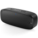 LENRUE Bluetooth Speaker, Wireless Portable Speaker with Loud Stereo Sound, Rich Bass, 12-Hour Playtime, Built-in Mic. Perfect for iPhone, Samsung and More -Black