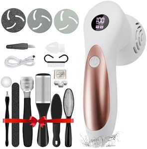 Doeean Electric Feet Foot Callus Remover Equipped with A Vacuum System Foot Scrubber 17 in 1 Professional Foot Care Tool Ipx6 Waterproof Rating for Removing Hard Cracks Dryness and Dead Skin (White)