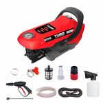 TUQO HW2020 High Pressure Car Washer. 1750 Watts, / 145 Bar, with 10L/Min Flow Rate, 9 Meter Hose Pipe with Professional 300ML Foam Cannon Snow Lance for Automotive and House Hold Cleaning.