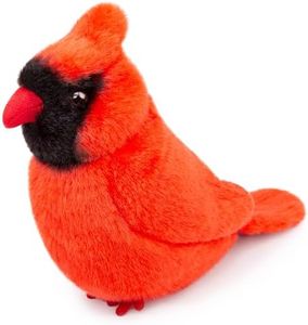 Frankiezhou Home Red Cardinal Bird Plush Toy - Realistic Northern Cardinal Stuffed Animals 6inch, Soft Plush Cardinal Animal Dolls, Cute Little Red Cardinal Plush for Your Friends