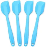 Silicone Spatula 4-piece Set, Heat-Resistant Non-stick Rubber Spatulas with Stainless Steel Core, Blue
