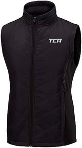 TCA Girls' Excel Runner Lightweight Thermal Running Gilet Bodywarmer with Zip Pockets - Black Stone, 6-8 Years