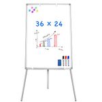 Easel Whiteboard - Magnetic Portable Dry Erase Easel Board 36 x 24 Tripod Whiteboard Height Adjustable Flipchart Easel Stand White Board for Office or Teaching at Home & Classroom