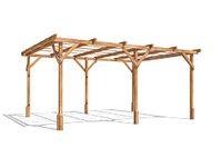 Dunster House Wooden Pergola 4 x 3 Metres Garden Plant Frame Kit Utopia