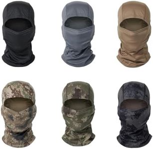 M.K ZIZZYPOP Breathable Full Face Mask with UV Protection - Motorcycle Balaclava for Outdoor Sports & Cold Weather Activities (Standard, A16-6PC, ONE SIZE)