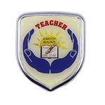 S2S Stylish 3D Chrome Sticker Emblem Badge Logo | Durable & Stylish Automotive Decoration | for Cars & Bikes (Teacher)