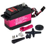 Stemedu 60KG Digital Servo Large Torque Steering Motor Stainless Steel Metal Gear RC Servo High Speed 0.13sec/60 Degree at 8.4V for Robotic & 1:5 RC Car (Control Angle 270 Degree)