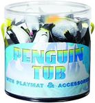 WARM FUZZY Toys Kids Tub of 7 Realistic Penguin Figurines, 1 Tub & Playmat - Engaging Educational Playtime - Ultimate Fun & Learning Experience for Home or Classroom (Ages 3+)