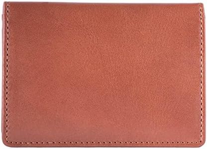 DiLoro RFID Leather Wallet for Men or Women Travel Bifold Card Holder Full Grain Cow Nappa 4"x3" Expandable to 1" Thick (Bugatti Tan)