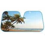 BDK AS- 601_AM Palm Tree Tropical Island Sunset Auto Windshield Sun Shade (for Car SUV Truck-Bubble Foil Folding Accordion) - AS-601_AM