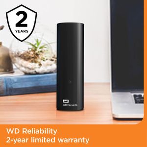 WD 8TB Elements External Hard Drive – USB 3.0 Desktop Storage, Black