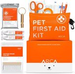 ARCA PET Dog First Aid Kit - Pet Emergency Kit Dog Travel kit for - Water Resistant High Visibility Reflective First Aid Pouch Dog Camping Essentials for Pets for Hiking, Backpacking, Sports, Hunting