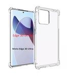 STARZ Back Cover for Moto Edge 30 Ultra Soft Shockproof with Bumper Corners (Silicone | Transparent)