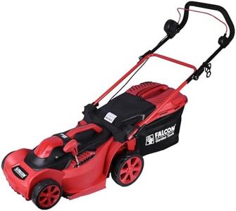 FALCON Roto Drive-330 1400W 14" Electric Rotary Lawn Mower 3500 RPM Grass Cutting Machine with 35L Catcher Box & 7 Adjustable Heights for Maintaining Garden Upto 300 Square Meters (Without Cable)