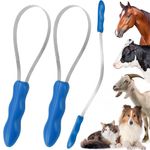 DiDiBirDi Dual-Sided Shedding Blade Dogs Hair Brush - Stainless Steel Grooming Blade for Horse Shedding Tool - Pets Grooming Tool for Horse with Short and Long Hair