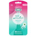 WILKINSON SWORD - Quattro For Women | Sensitive Comfort | Pack of 3 Disposable Razors