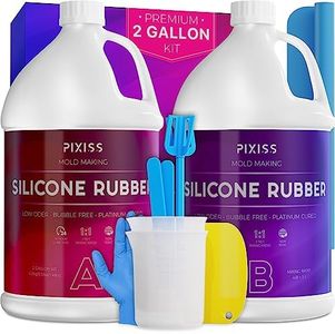 Silicone Mold Making Kit (2 Gallon) Liquid Silicone Rubber Bubble Free Translucent Clear Mold Making Silicone-Mixing Ratio 1:1-Molding Silicone for Resin Molds, Silicone Molds DIY (8.4kg/296oz Kit)