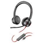 Poly Blackwire 8225 Premium Wired Headset (Plantronics) – Active Noise Canceling – Hi-fi Stereo - Connect to PC/Mac - Works w/Teams, Zoom - Amazon Exclusive