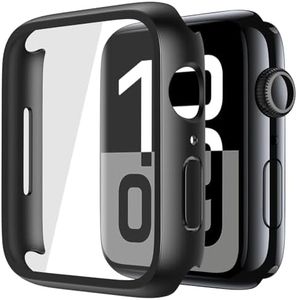 Yolin [2-Pack] Hard Protective Case Compatible with Apple Watch 10 42mm, PC Ultra-Thin All-around Screen Protector For iwatch 42mm (2 Black)