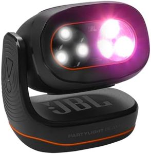 JBL PartyLight Beam, Take Your Party to The Next Level, Room-Filling Party Atmosphere, Choreographed Lightshow, Built-in mic with a Music Detection Algorithm, Match Your Energy, Black