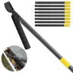 Gutter Cleaning Tools, Leaf Gutter Cleaner Tool 10 Ft, Rain Gutter Cleaning Tool with Long Pole, Roof Gutter Spoon and Scoop Leaves Cleaning Tool for 2 story house, Garden, Ditch