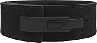 Condor Fitness Lever Belt Black Genuine Leather Powerlifting Men & Women Power Lifting Buckle 10mm Weightlifting Belt (Small)