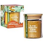 Thoughtfully Gourmet, Inspirational Affirmation Tea Gift Set, Includes Glass Storage Jar and 5 Flavours of Tea with Positive Self Affirmations, Set of 25