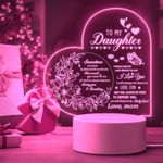 CRAFTY ADDA Personalized 3D Illusion Acrylic My Daughter LED Lamp – Multicolor with Remote Control – Gift for Daughters on Birthdays, Daughter's Day, and Special Occasions (16x23 cm)