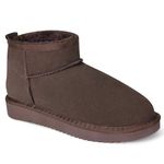Bybmorto Mini Boots for Women - Winter Boots with Suede Faux Fur Lining, Platform Warm Snow Boots, Memory Foam Insole Trending Flat Boots, and Comfortable Slip-On Design Ankle Booties Chocolate 9 41