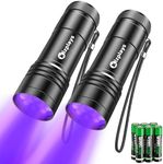 Kizplays UV Flashlights, 2 Pack Bla